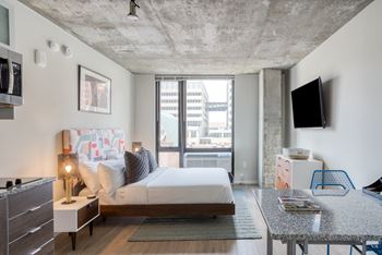 Exposed concrete ceilings